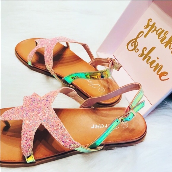 Mermaid Glittery Starfish Sandals - Picture 2 of 5